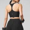 Camiseta de tirantes con sostén Airlift Super Sleek - Negro