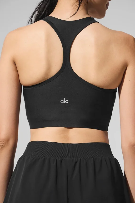 Camiseta de tirantes con sostén Airlift Super Sleek - Negro