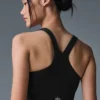 Camiseta de tirantes con sostén integrado Airbrush Real Bra - Negro