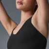 Camiseta de tirantes con sostén integrado Airbrush Real Bra - Negro