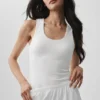 Camiseta de tirantes con sostén integrado Alo Softsculpt No Nonsense - Blanco