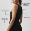 Camiseta de tirantes con sostén integrado Alo Softsculpt No Nonsense - Negro