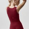 Camiseta de tirantes con sostén integrado Alo Softsculpt No Nonsense - Rojo Summer Romance