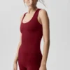 Camiseta de tirantes con sostén integrado Alo Softsculpt No Nonsense - Rojo Summer Romance