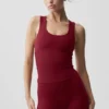 Camiseta de tirantes con sostén integrado Alo Softsculpt No Nonsense - Rojo Summer Romance