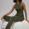 Camiseta de tirantes con sostén integral Alo Softsculpt Precision - Verde oliva