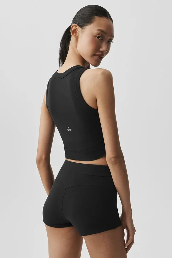 Camiseta de tirantes con sostén Sway - Negro