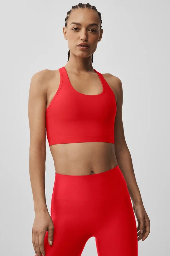 Camiseta de tirantes con sujetador Airlift Super Sleek - Rojo brillante