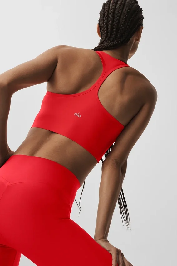 Camiseta de tirantes con sujetador Airlift Super Sleek - Rojo brillante