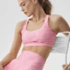 Camiseta de tirantes con sujetador integrado Airlift de cuadros vichy - Cuadros vichy rosa paraíso