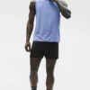 Camiseta de tirantes Conquer Muscle — Azul Provenza jaspeado