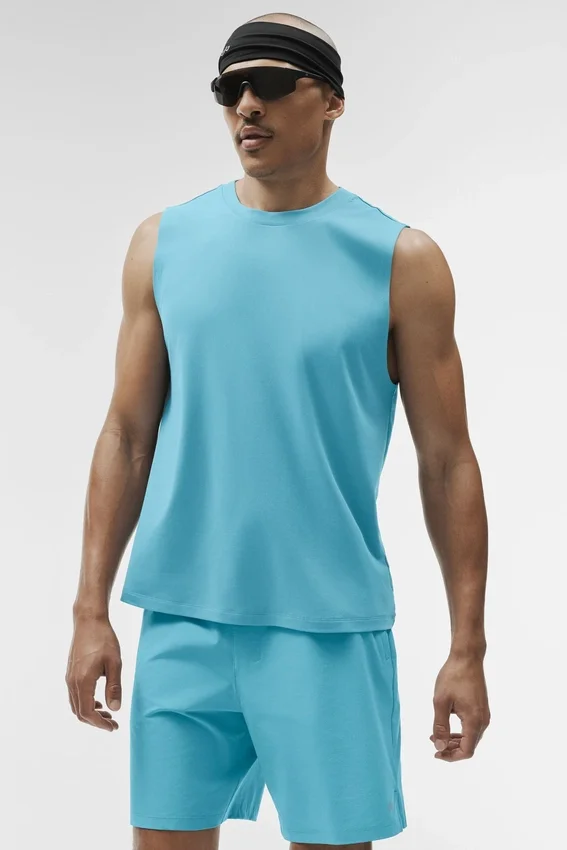 Camiseta de tirantes Conquer Muscle - Blue Breeze