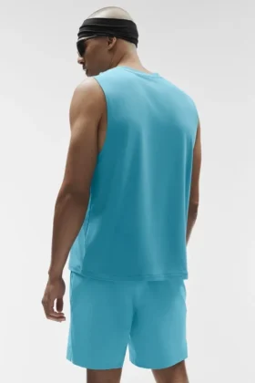 Camiseta de tirantes Conquer Muscle – Blue Breeze