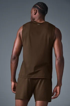 Camiseta de tirantes Conquer Muscle – Espresso