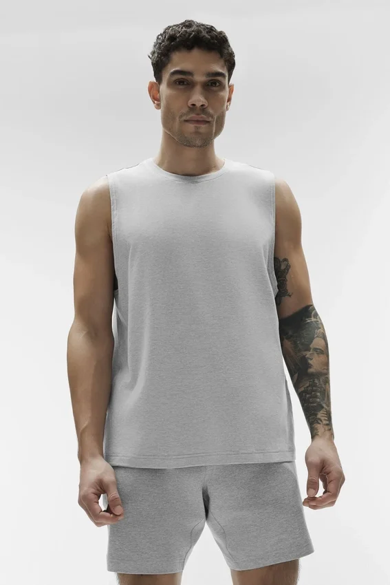 Camiseta de tirantes Conquer Muscle - Gris jaspeado deportivo