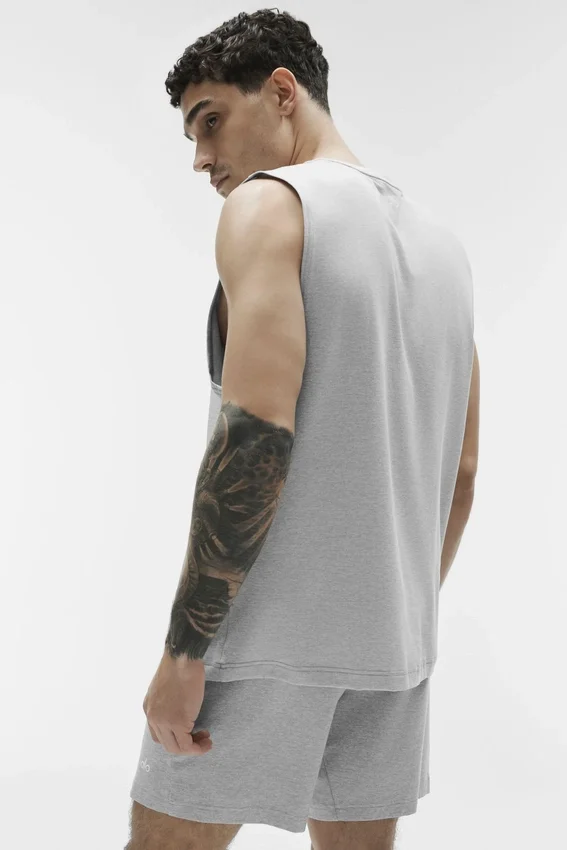 Camiseta de tirantes Conquer Muscle - Gris jaspeado deportivo