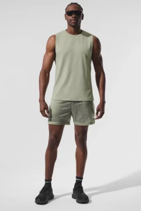 Camiseta de tirantes Conquer Muscle - Piedra caliza