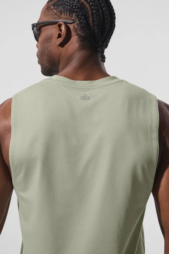 Camiseta de tirantes Conquer Muscle - Piedra caliza