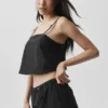 Camiseta de tirantes corta «Connection» — Negro