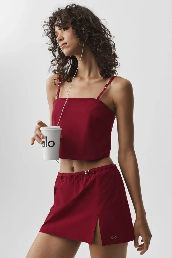 Camiseta de tirantes corta «Connection» - Rojo «Summer Romance»