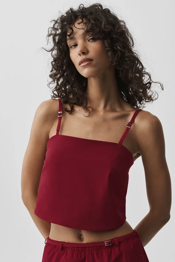 Camiseta de tirantes corta «Connection» - Rojo «Summer Romance»