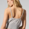 Camiseta de tirantes de cachemira transparente - Gris jaspeado deportivo