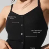 Camiseta de tirantes de cachemira transparente - Negro