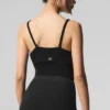 Camiseta de tirantes de cachemira transparente - Negro