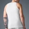 Camiseta de tirantes de modal acanalado para el día a día - Blanca