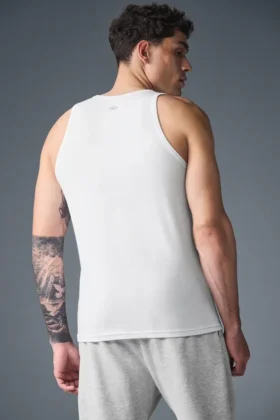 Camiseta de tirantes de modal acanalado para el día a día – Blanca