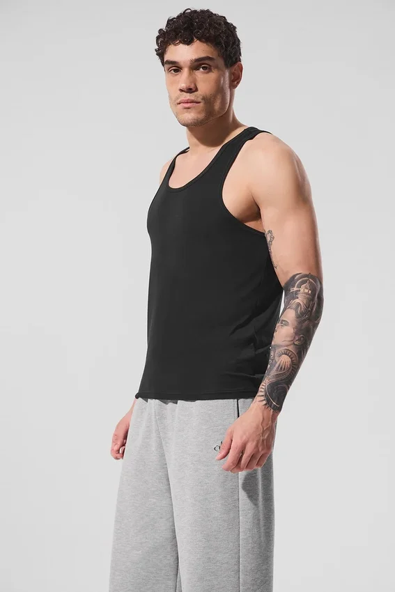 Camiseta de tirantes de modal de uso diario - Negro