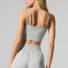 Camiseta de tirantes «Delicate Lounge» con canalé — Gris jaspeado deportivo