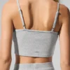 Camiseta de tirantes «Delicate Lounge» con canalé — Gris jaspeado deportivo