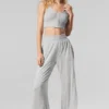 Camiseta de tirantes «Delicate Lounge» con canalé — Gris jaspeado deportivo