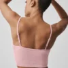Camiseta de tirantes «Delicate Lounge» de punto acanalado - Rosa vintage