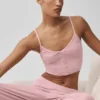 Camiseta de tirantes «Delicate Lounge» de punto acanalado - Rosa vintage