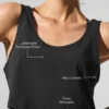 Camiseta de tirantes deportiva corta «Sport Star» - Negro