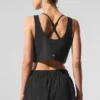 Camiseta de tirantes deportiva corta «Sport Star» - Negro
