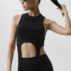 Camiseta de tirantes Flaunt de Bienestar Rib - Negro