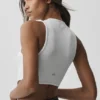 Camiseta de tirantes Flaunt de tejido acanalado de Bienestar - Blanco