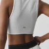 Camiseta de tirantes Flaunt de tejido acanalado de Bienestar - Blanco