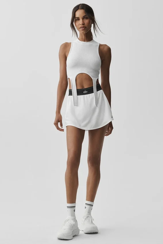 Camiseta de tirantes Flaunt de tejido acanalado de Bienestar - Blanco