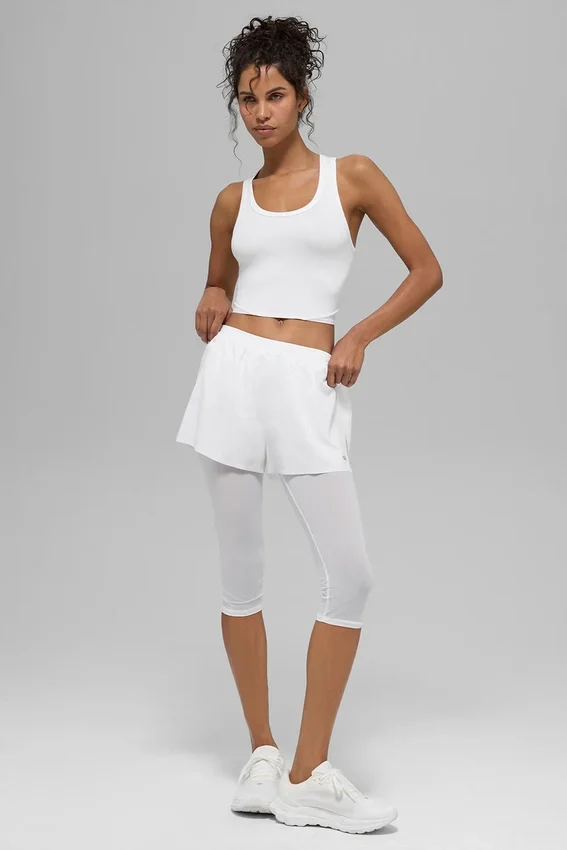 Camiseta de tirantes Front Runner de malla - Blanca