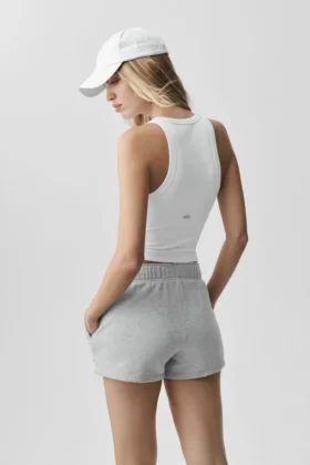 Camiseta de tirantes Goddess Ribbed Go-To – Blanco