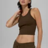 Camiseta de tirantes Goddess Ribbed Go-To - Espresso