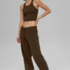 Camiseta de tirantes Goddess Ribbed Go-To - Espresso