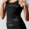 Camiseta de tirantes Prosper acanalada - Negro