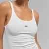 Camiseta de tirantes Prosper con diseño acanalado - Blanca