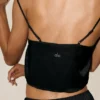 Camiseta de tirantes Radiance de mezcla de seda - Negro