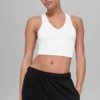 Camiseta de tirantes Real Bra con sostén integrado Airbrush - Blanco